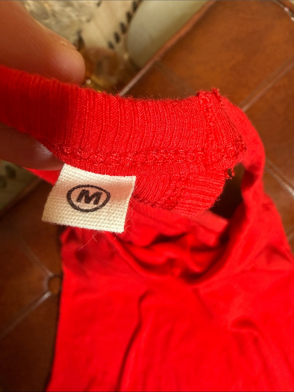 Amazon Red Racerback V-Neck Tank Top - Picture 2 of 5